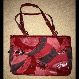 Vintage Red Coach Purse